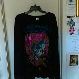 Ed Hardy Thermal Skull Shirt